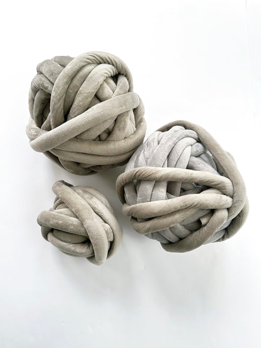 Destash! Grey Tube Yarn